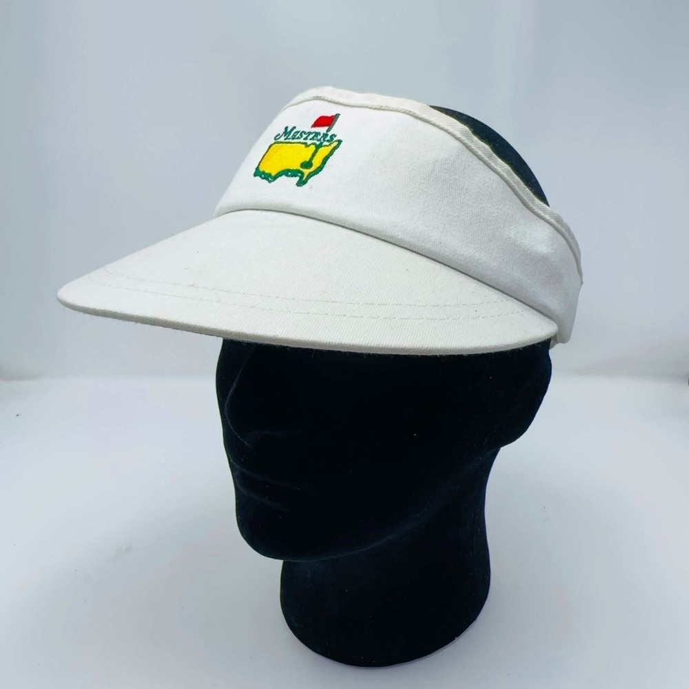 Masters Augusta National Golf Tournament Visor White American‎ Needle Adjustable